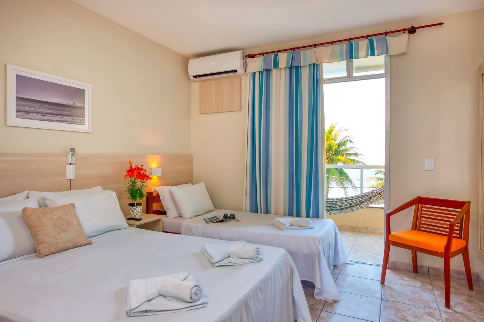 Quarto Duplo & Triplo, Consulte vista e varanda disponíveis